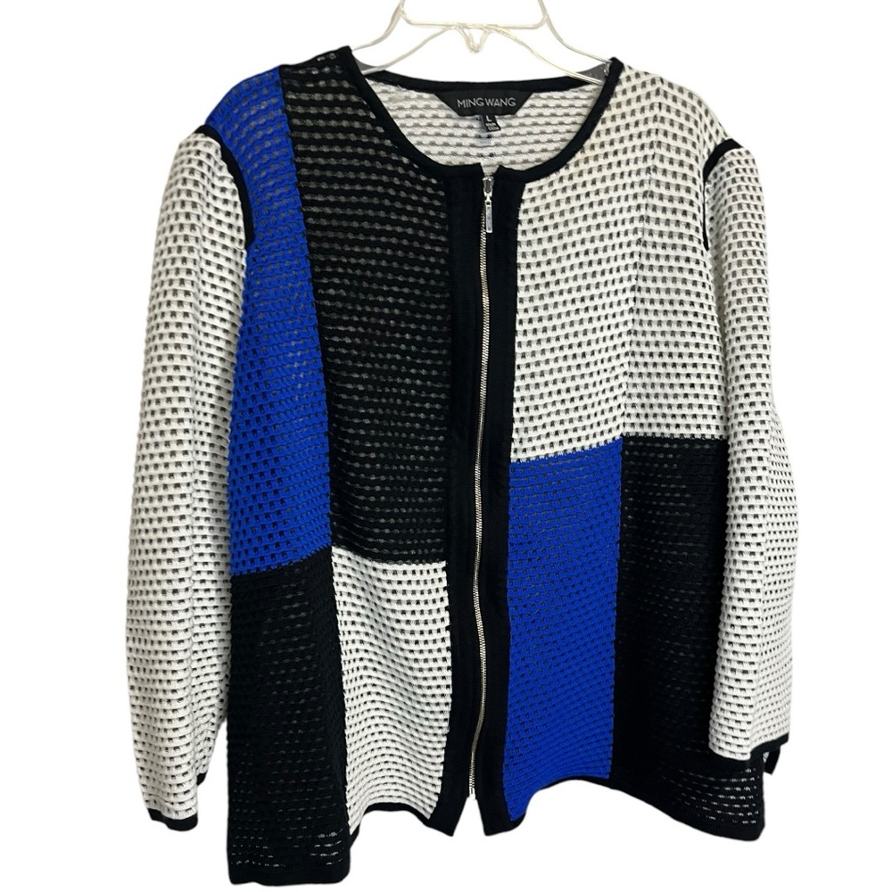 Ming Wang Colorblock Zip Front Jacket - image 6